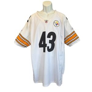 Onfield Reebok Troy Polamalu 43 Pittsburgh Steelers Stitched Jersey, 3XL, NFL
